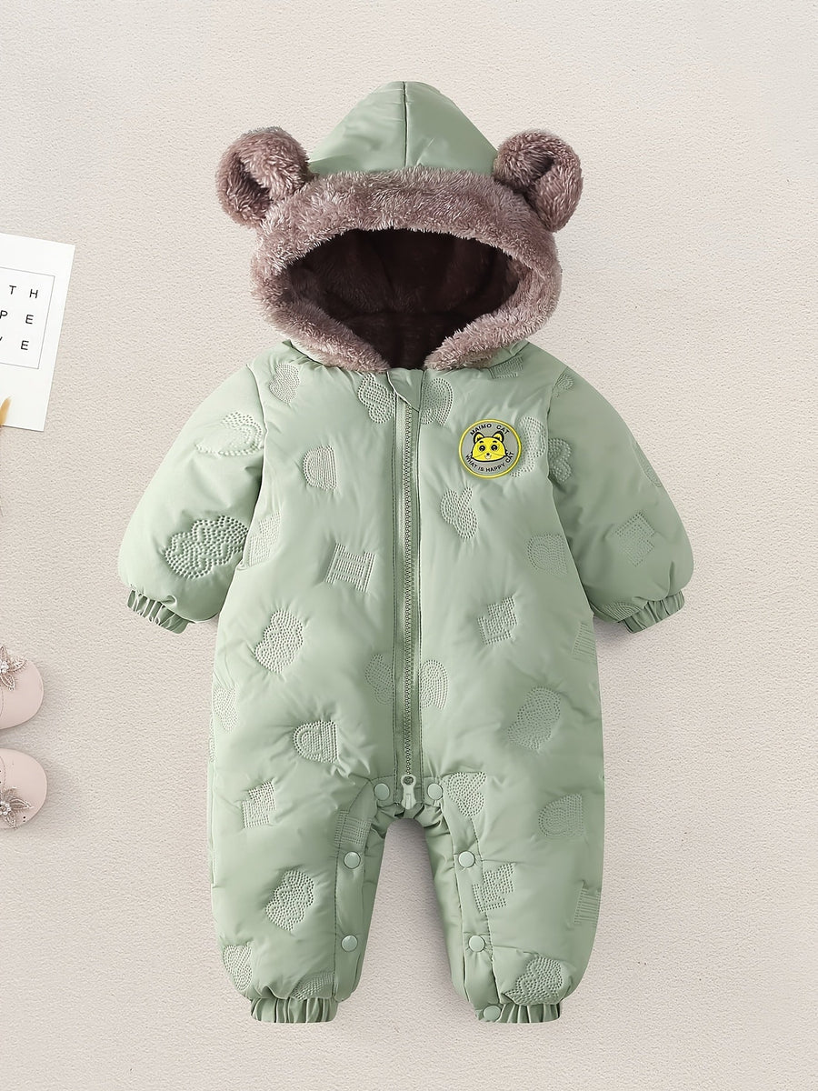 Barboteuse d'hiver pour fille, Manteau matelassé pour bébé et tout-petite fille, Veste matelassée doublée pour bébé, Gre