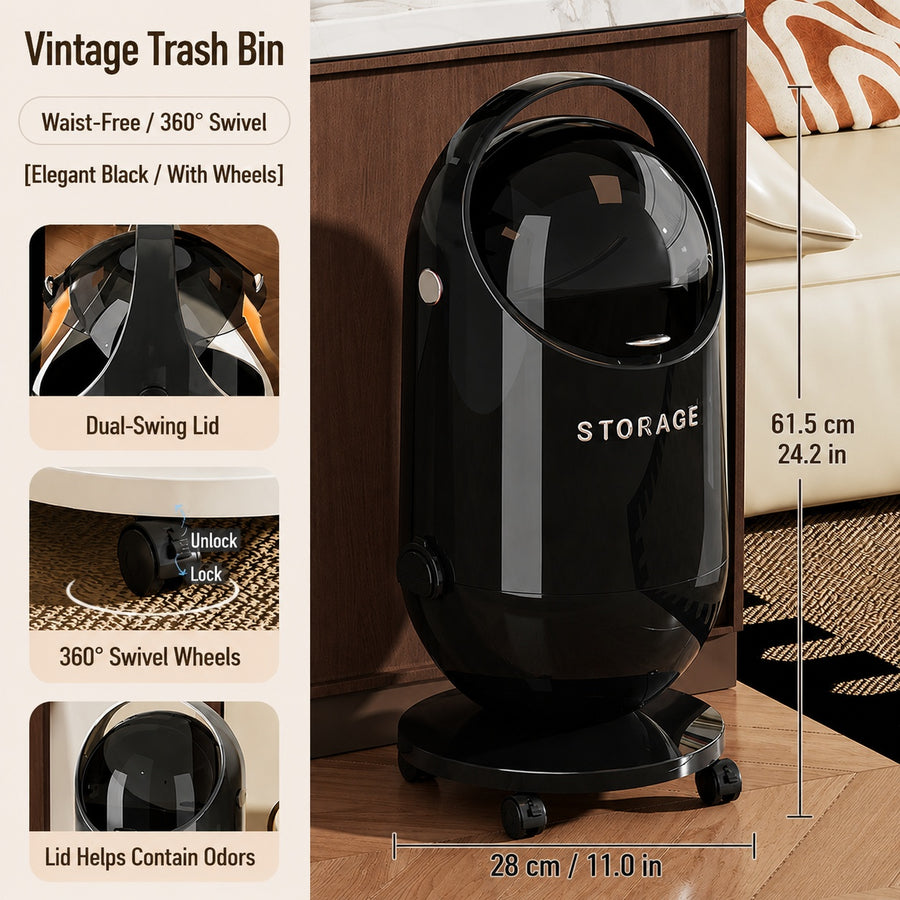 Poubelle Capsule Spatiale 20L avec Seau Intérieur Amovible — Monptitlou