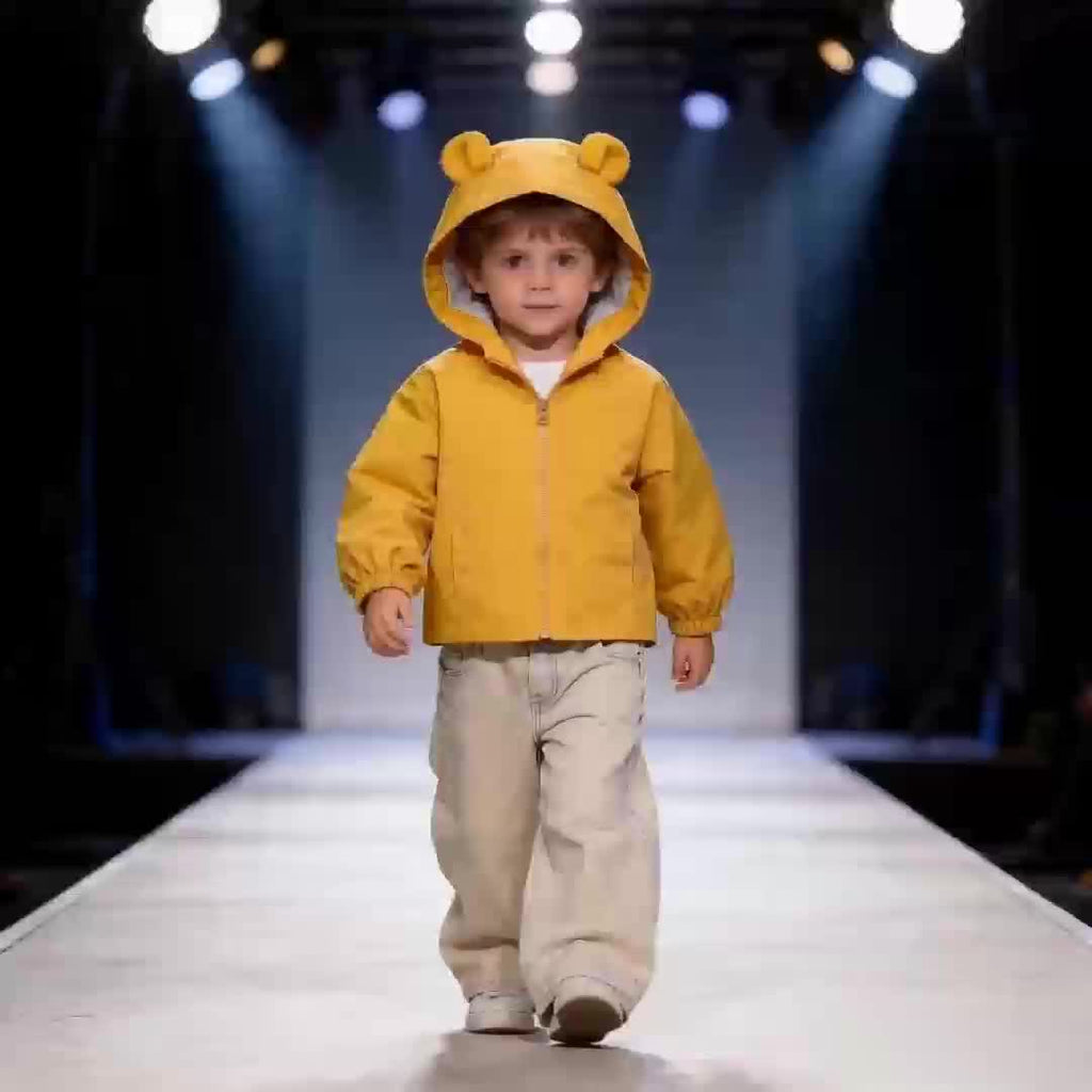 [Manteau trench garçon] Manteau trench à capuche style petites
