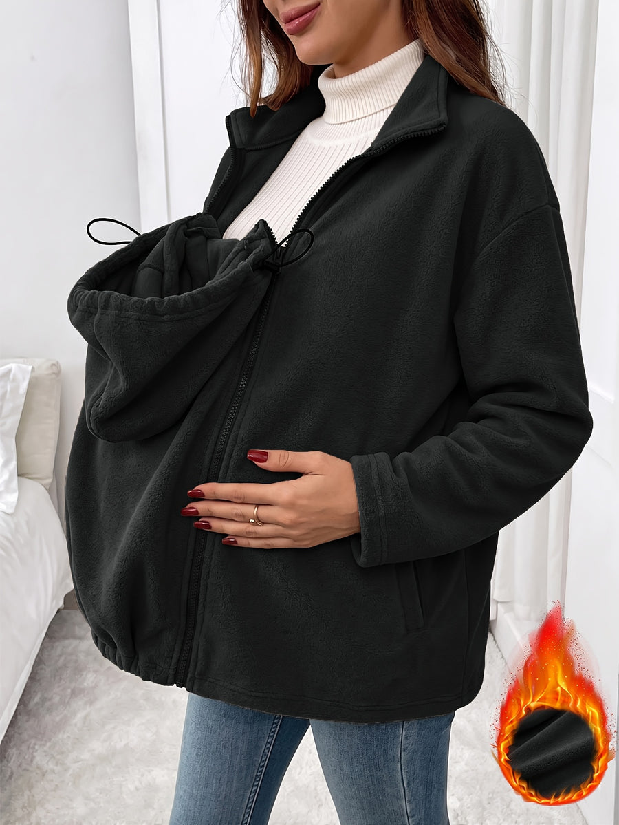 1 veste de maternité d'automne-hiver à manches longues avec fermeture — Monptitlou