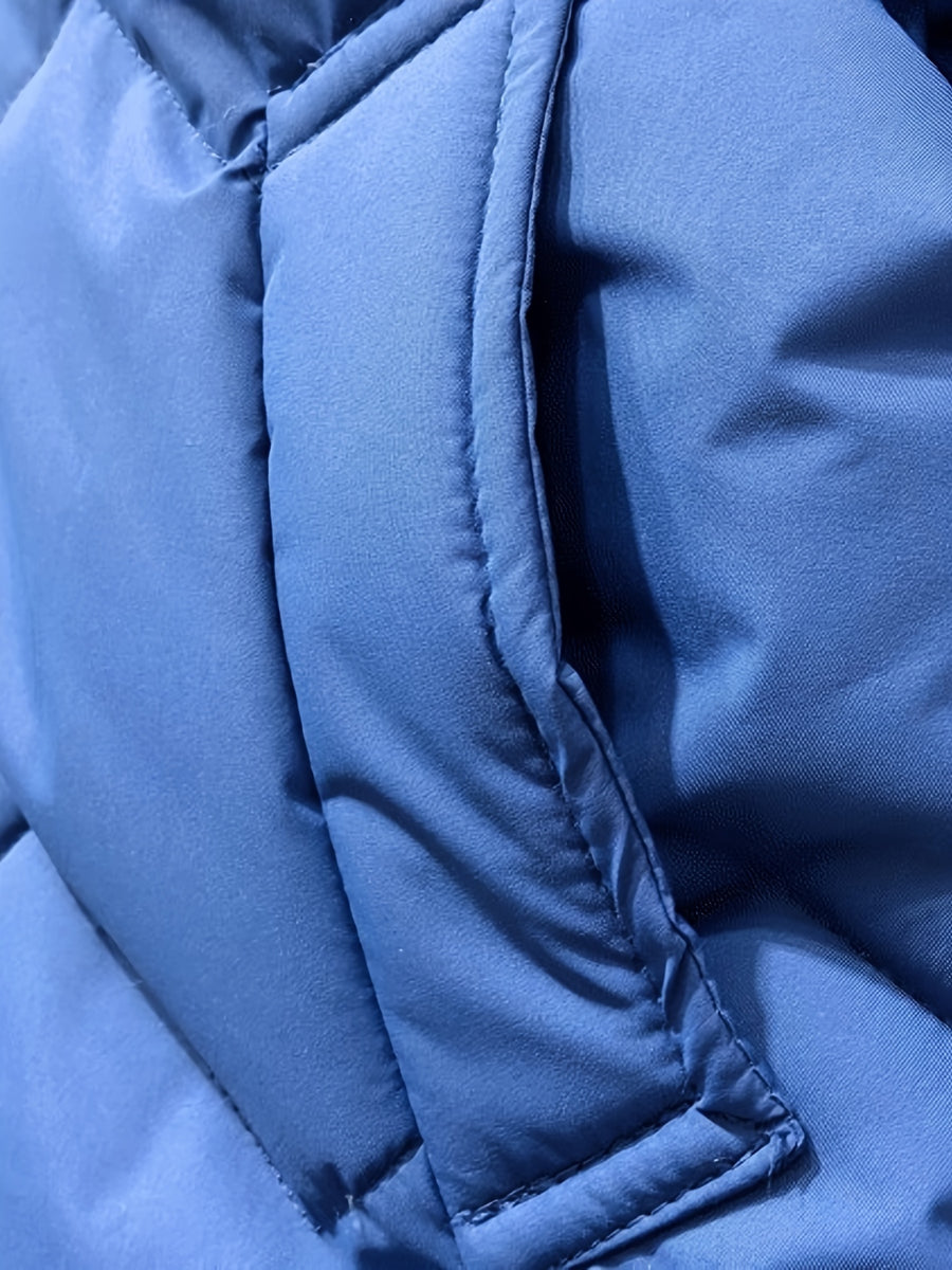 Vêtement d'extérieur d'hiver mi-long rembourré pour garçon — Monptitlou
