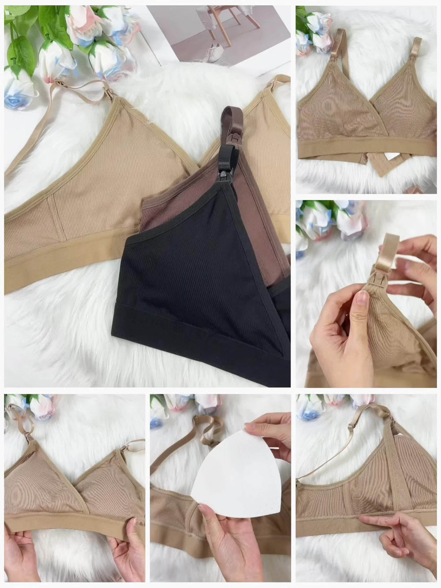 3 soutiens-gorge d'allaitement sans couture à bretelles ajustables — Monptitlou