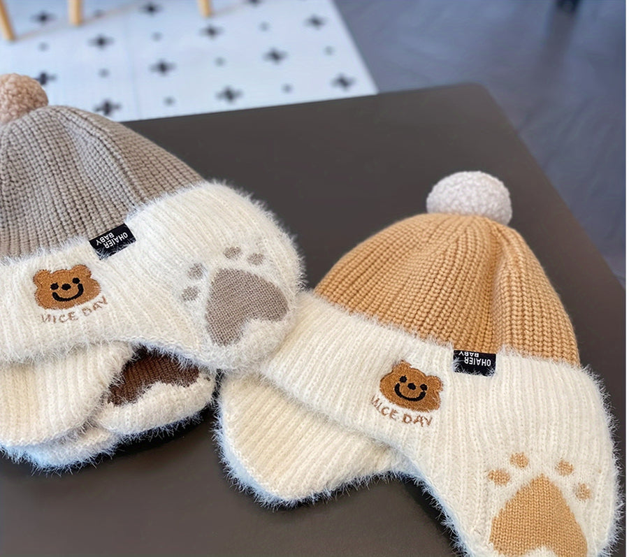 Bonnet Tricoté Confortable pour Enfants de 1 à 3 Ans — Monptitlou