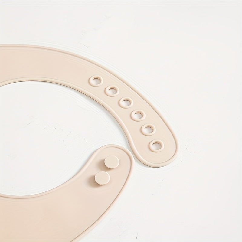 1 bavoir en silicone pour bébé, bavoir uni pour nourrisson — Monptitlou