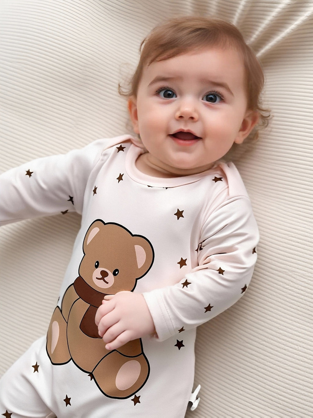 Gigoteuses pour bébé, à motif ours aléatoire et écharpe cartoon — Monptitlou
