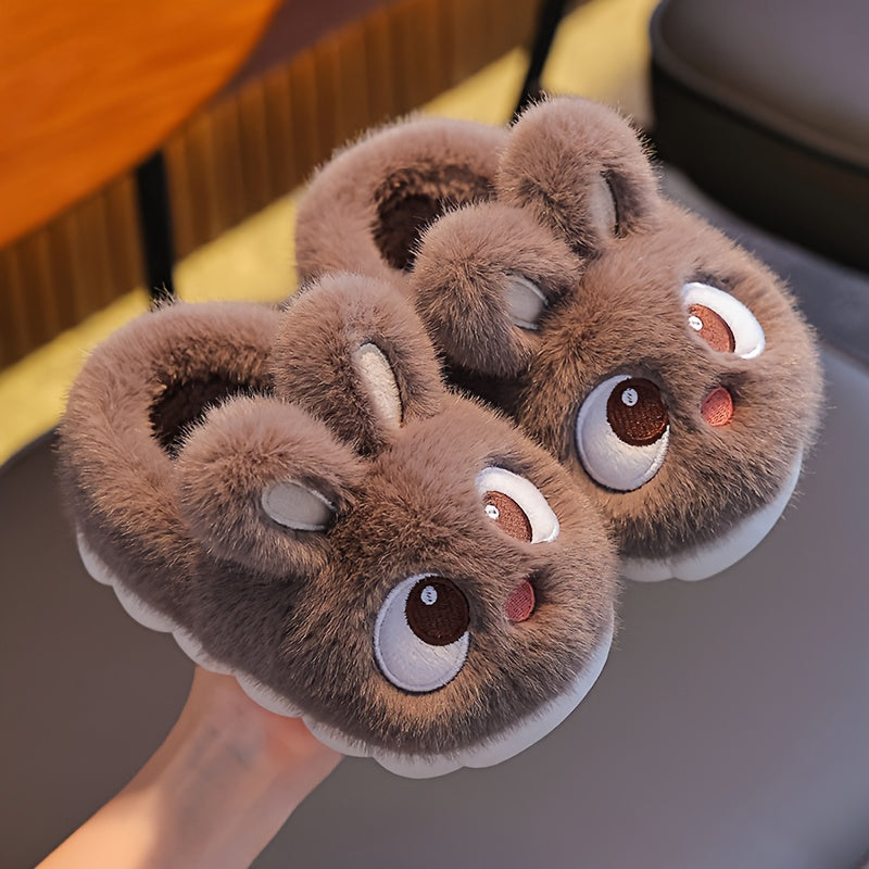 1 Paire de Pantoufles de Lapin en Peluche pour Jeunes — Monptitlou
