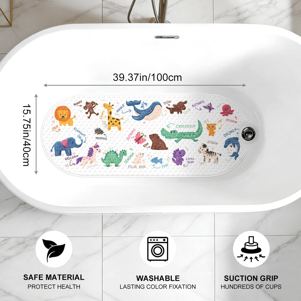 [Tapis antidérapant massant] Tapis de bain ovale antidérapant avec — Monptitlou