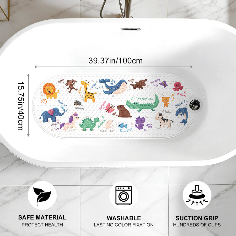 [Tapis antidérapant massant] Tapis de bain ovale antidérapant avec — Monptitlou