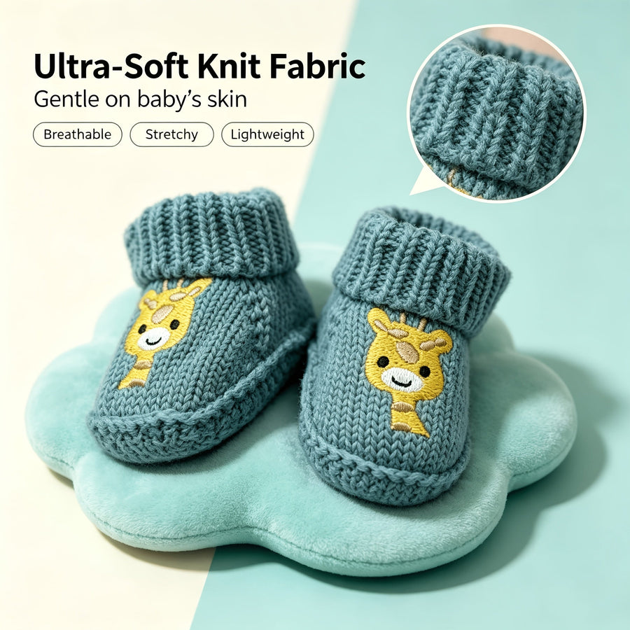 1 Paire de Chaussures Bébé Girafe Tricotées à la Main — Monptitlou
