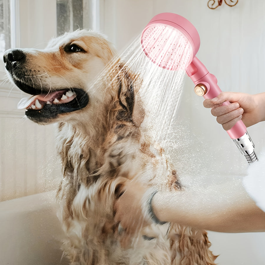 Ensemble de pommeau de douche rose tendance et u tissé de 1,5 m — Monptitlou