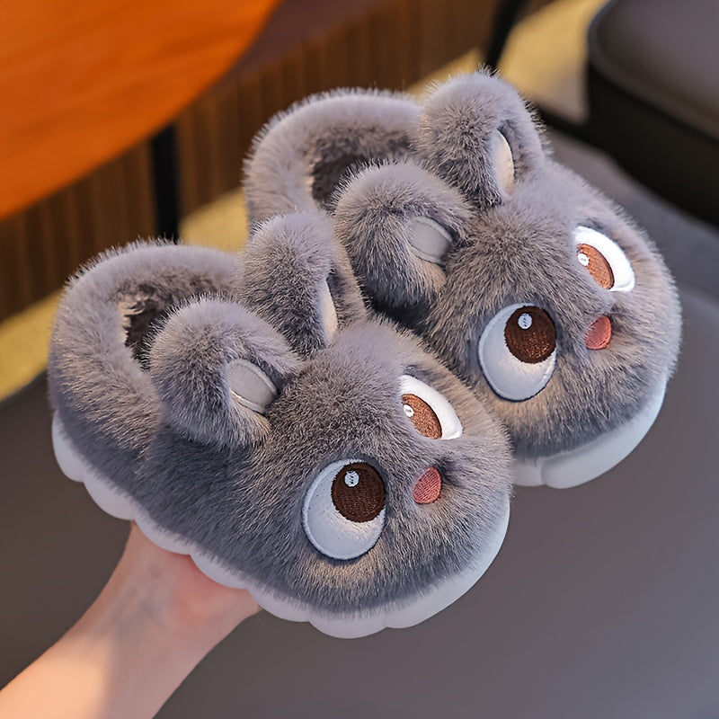 1 Paire de Pantoufles de Lapin en Peluche pour Jeunes — Monptitlou