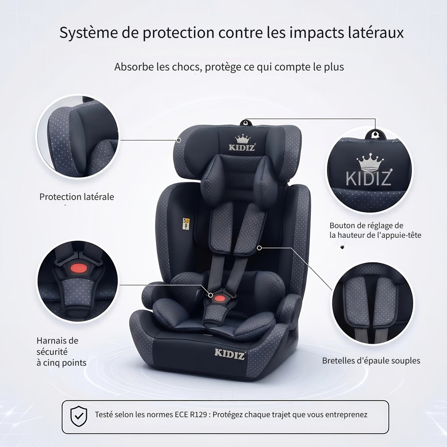 Siège auto I-Size 76-105 cm, ISOFIX et Top Tether