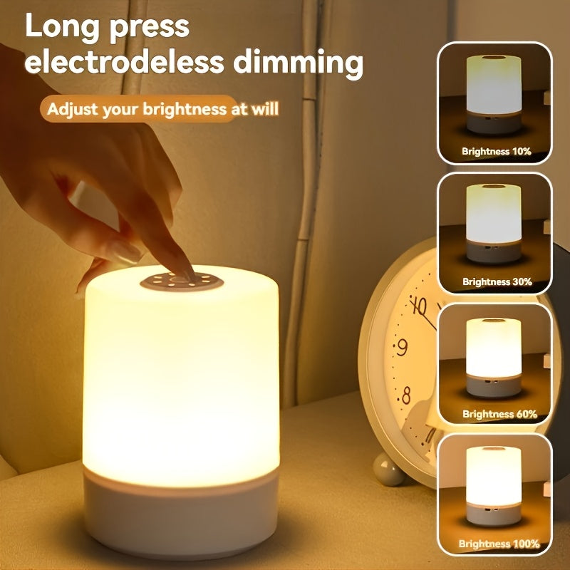 [Lumière blanche chaude] Lampe de nuit LED rechargeable à commande — Monptitlou