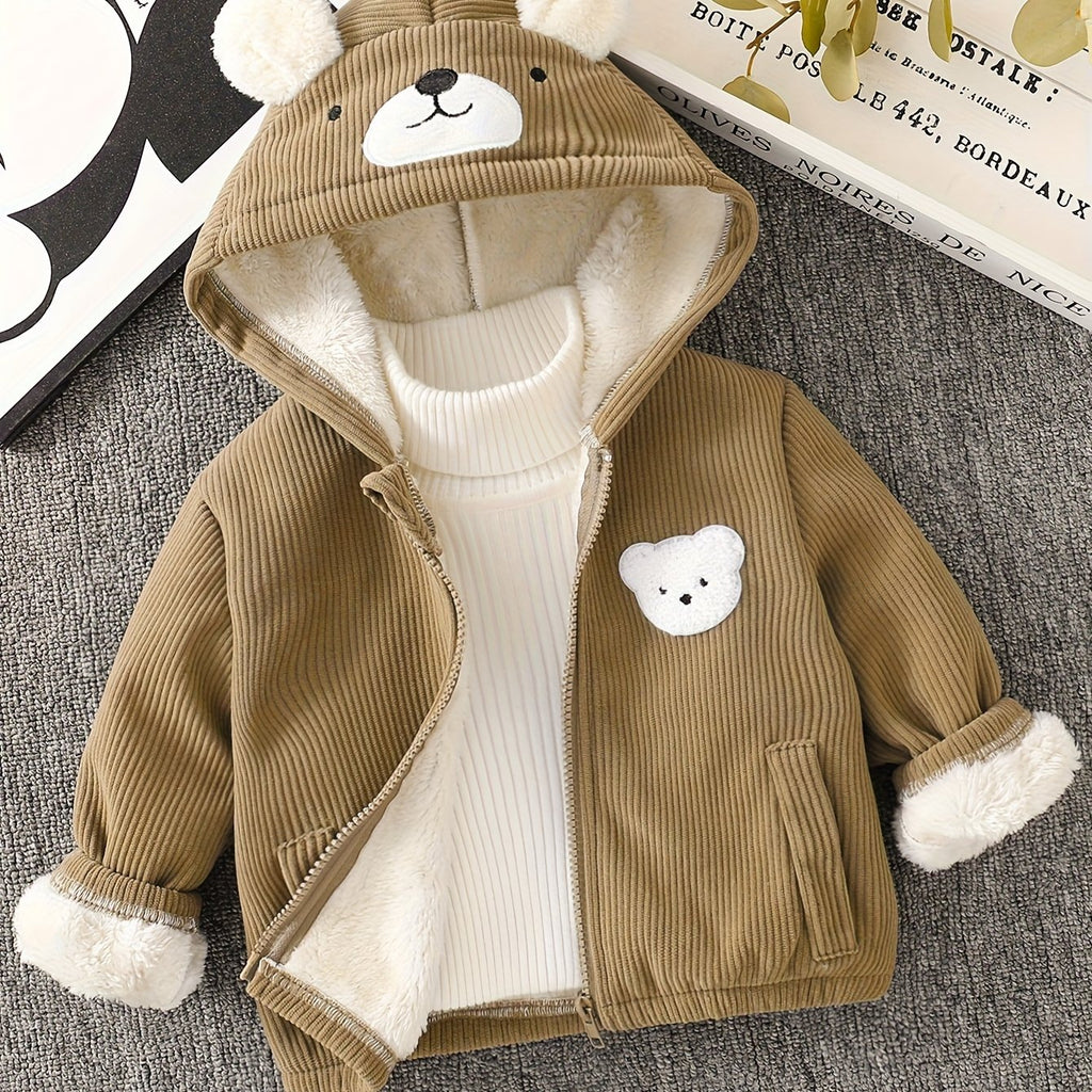 Manteau en velours côtelé à manches longues pour bébé garçon — Monptitlou
