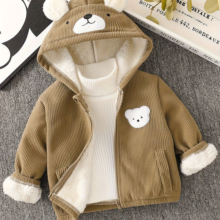Manteau en velours côtelé à manches longues pour bébé garçon — Monptitlou
