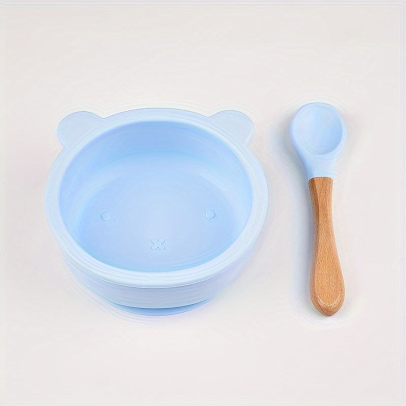 Ensemble de vaisselle pour bébé en silicone alimentaire avec ventouse — Monptitlou