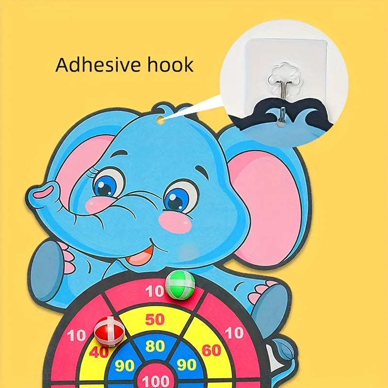 Jeu de fléchettes avec boules adhésives motif éléphant cartoon pour — Monptitlou