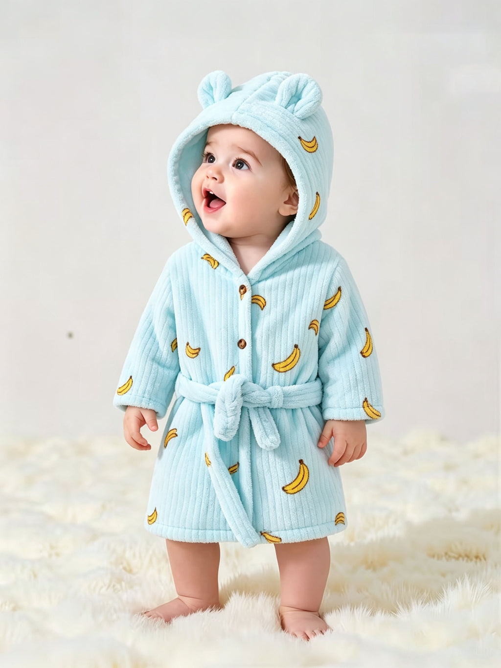 Nouveau Peignoir à Capuche en Flanelle pour Enfants Automne-Hiver — Monptitlou