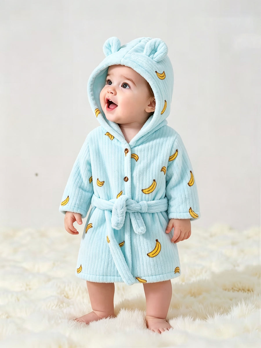 Nouveau Peignoir à Capuche en Flanelle pour Enfants Automne-Hiver — Monptitlou