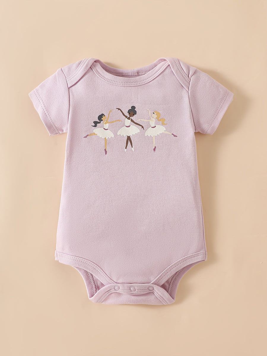 Bodies pour nouveau-née fille, 100% matière, confortable et respirant — Monptitlou
