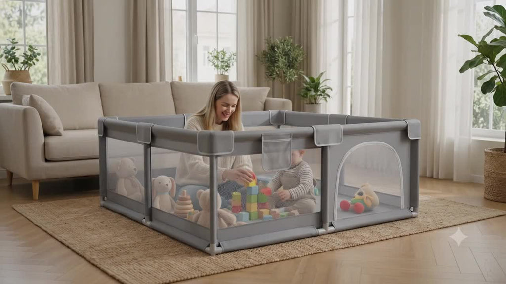 Grand parc de jeu pour bébé - centre d'activités solide et sûr