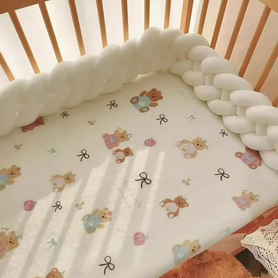 Housse de Matelas Bébé 120x60 en Velours