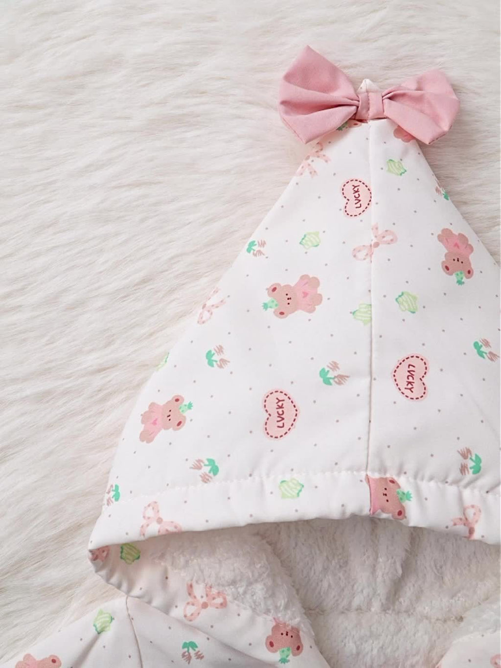 Veste à capuche zippée pour fille avec motif cartoon mignon